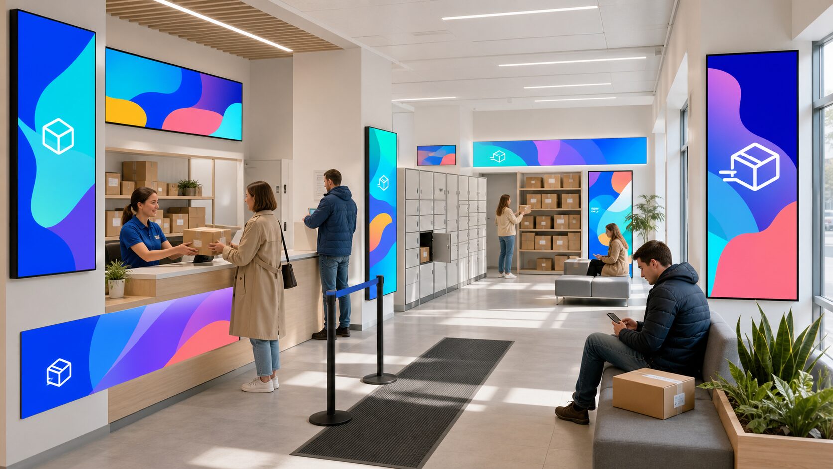 Indoor-реклама в пунктах выдачи Тюмени